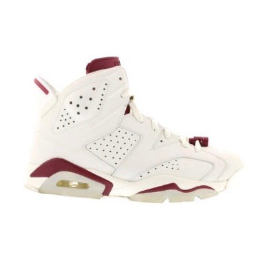 Air Jordan 6 Retro Maroon Off-White Sneakers - Men's Basketball Shoes for Streetwear & Casual Style