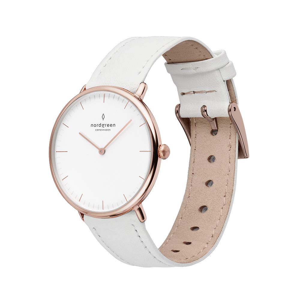 Nordgreen Native Scandinavian Rose Gold Watch for Women - Interchangeable Straps, Minimalist Design - Perfect for Office, Date Night & Everyday Wear