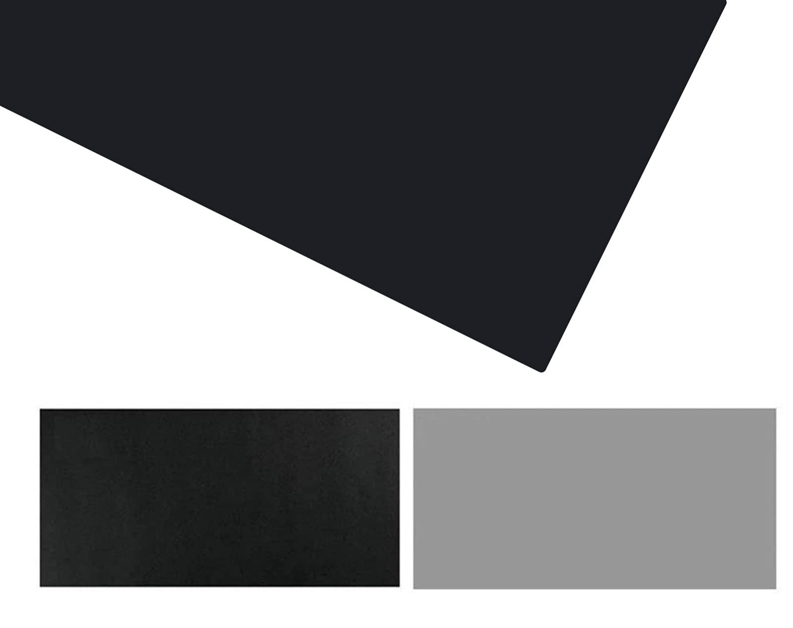 Premium PU Leather Desk Pad Protector - Waterproof Office Desk Mat for Writing & Mousepad - 45x80cm (17.72x31.5in) Black+Gray - Ideal for Laptop Workstations, Home Office & Professional Workspaces