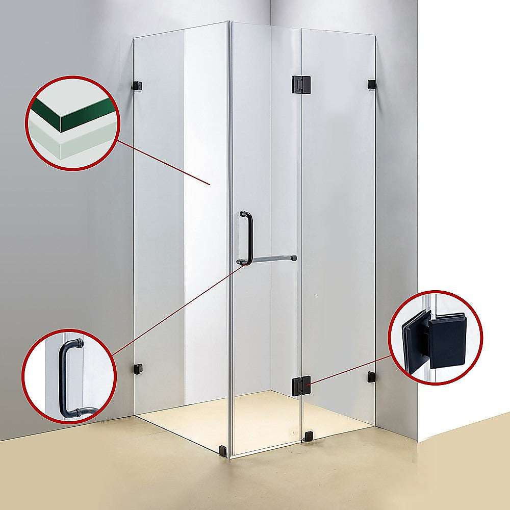 10mm Frameless Glass Shower Screen 1100 x 700mm by Della Francesca - Perfect for Modern Bathroom Renovations & Spa-Style Showers