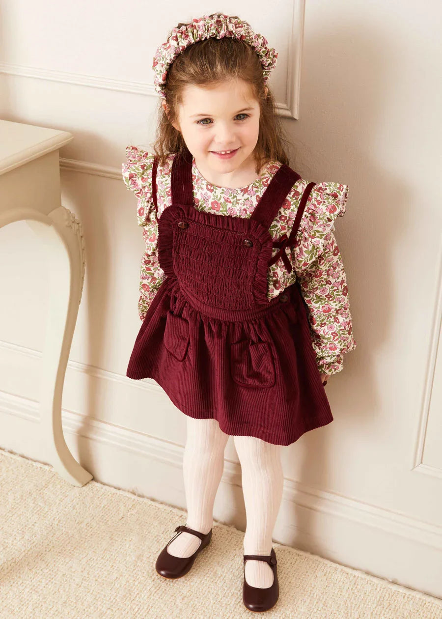 Burgundy Corduroy Skirt for Baby Girls | Soft & Stylish Toddler Outfit | Perfect for Holidays, Photos & Special Occasions