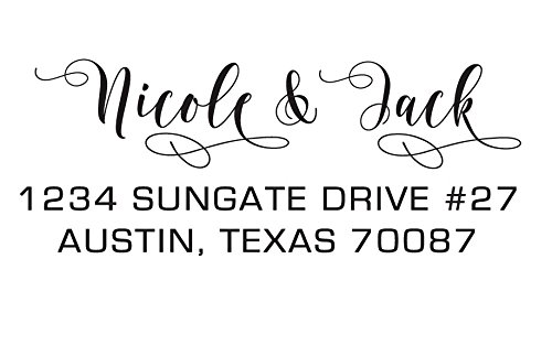 Custom Self-Inking Return Address Stamp - Personalized Rubber Stamp for Wedding Invitations, Business Mail & Home Office Use