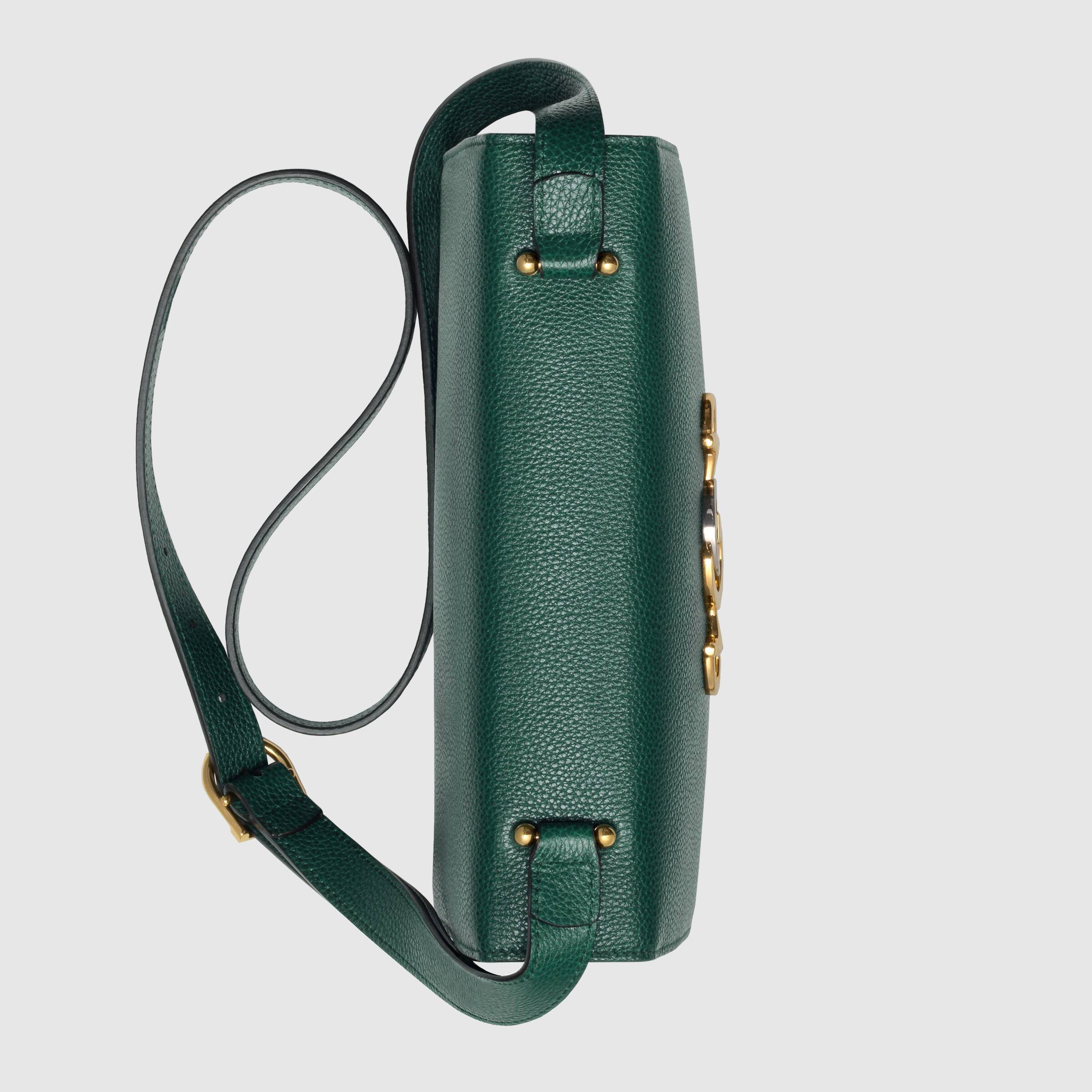 Gucci Zumi Small Shoulder Bag in Grainy Leather - Green Crossbody Purse for Women | Perfect for Work, Travel & Evening Events