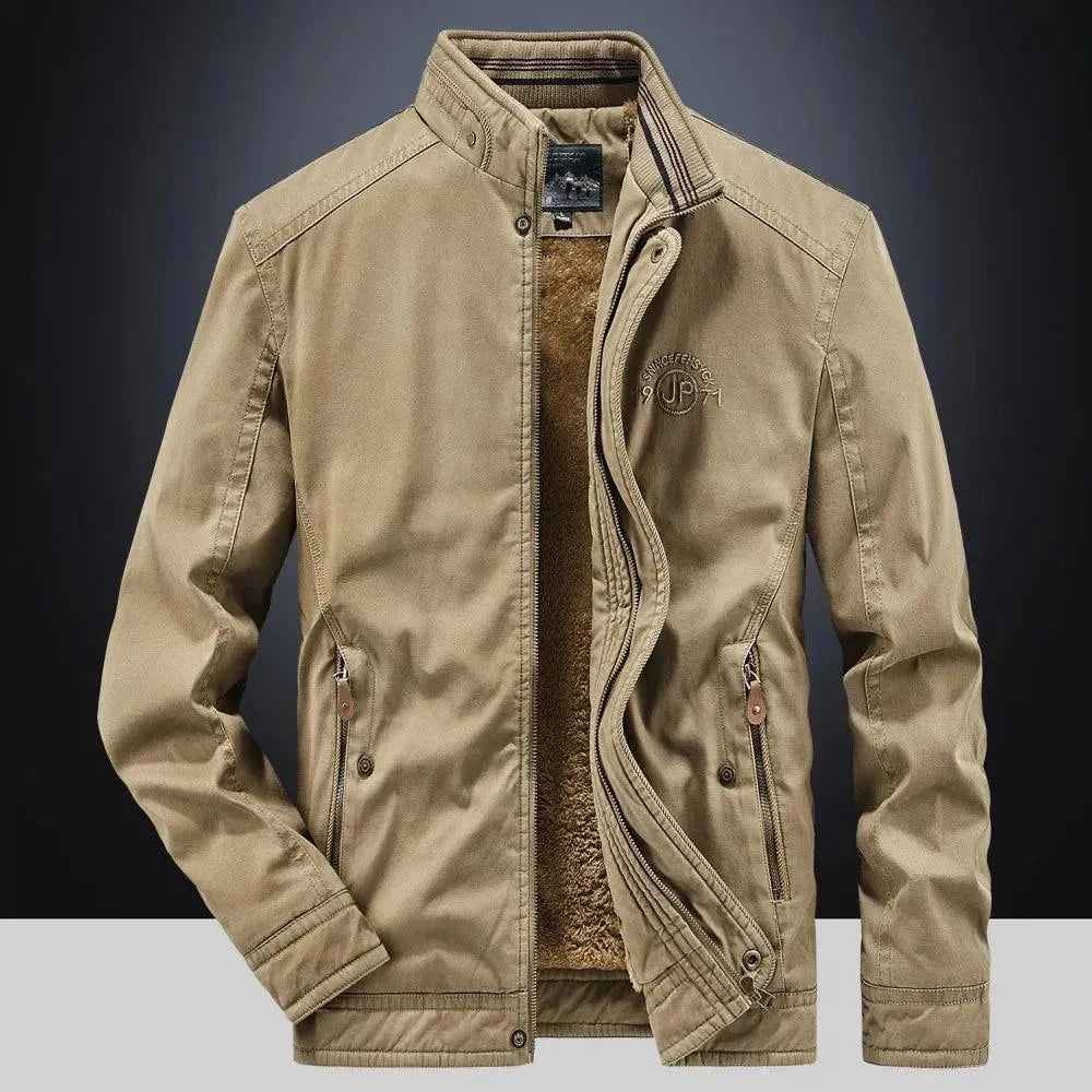 Men's Winter Bomber Jacket - Warm Fleece Lined Windproof Outerwear for Cold Weather | Perfect for Outdoor Activities, Travel & Casual Wear