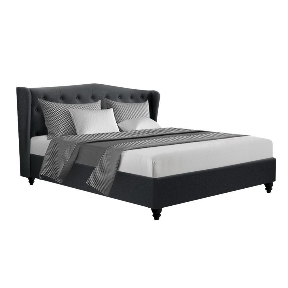 King Premium Altona Bed Charcoal Euro Top Mattress - Medium Firm Support with Cooling Bamboo Topper | Perfect for Master Bedrooms, Guest Rooms & Hot Sleepers