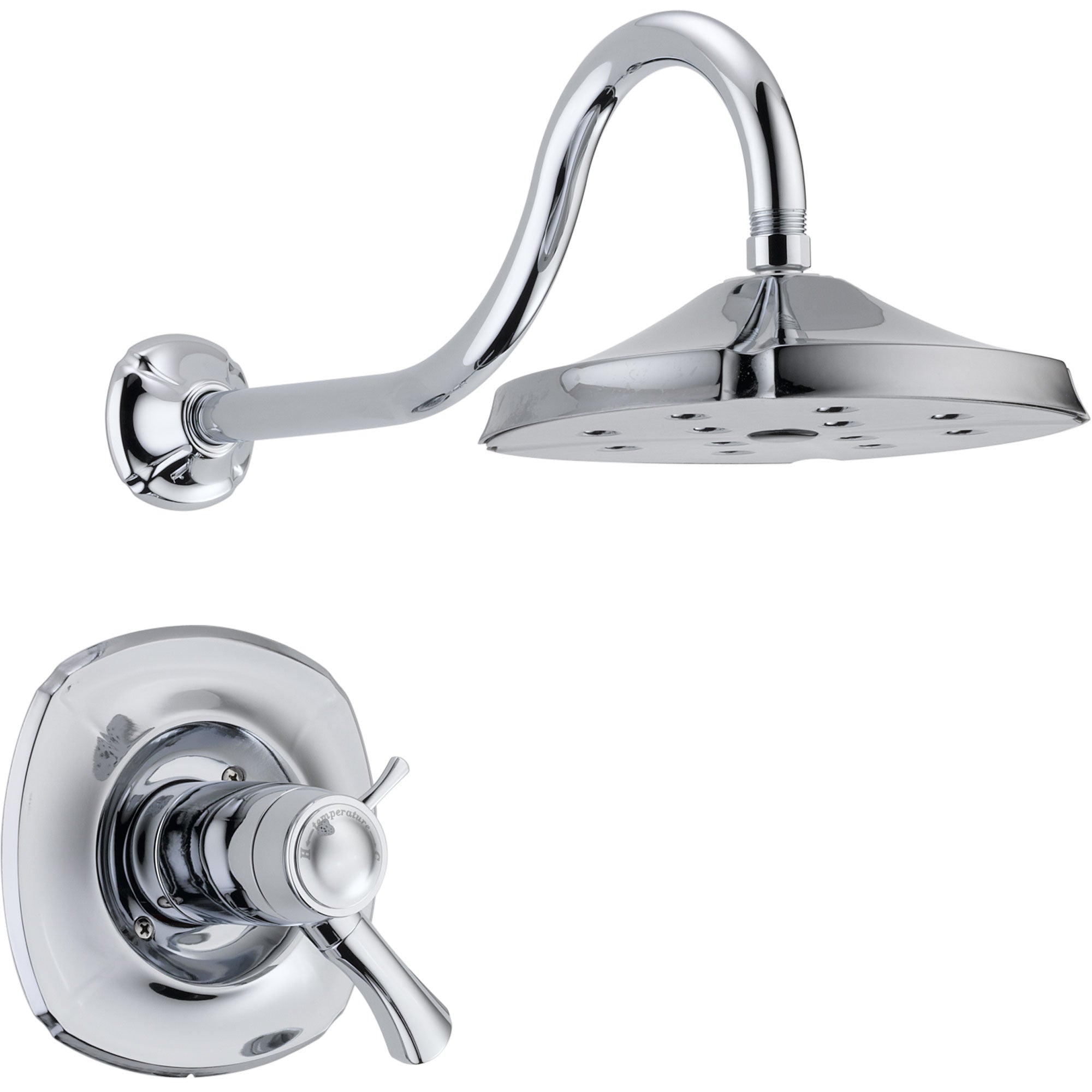 Delta Addison Collection Chrome TempAssure 17T Series Watersense Thermostatic Dual Control Shower Faucet Trim Kit with Valve (DT17T292) - Perfect for Modern Bathroom Renovations & Spa-Like Shower Experiences