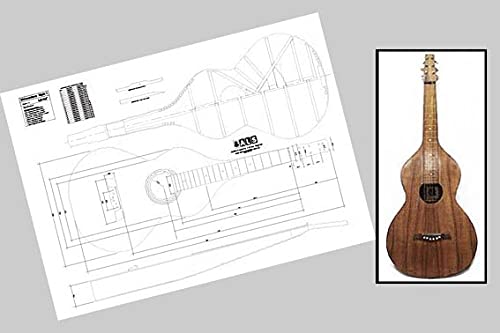 Weissenborn Acoustic Lap Slide Guitar Full-Scale Plan - DIY Blueprint for Hawaiian Music & Blues Players | Perfect for Luthiers, Musicians & Crafters
