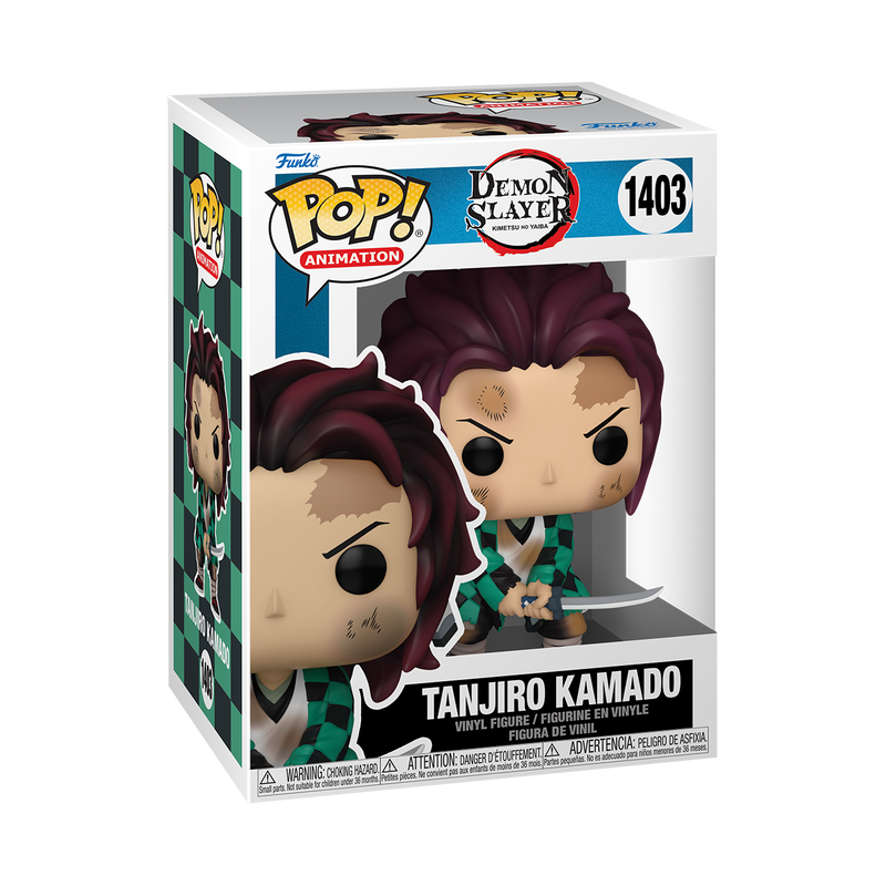 Tanjiro Kamado Funko Pop Demon Slayer Action Figure #1403 with Protector Case - Anime Collectible for Fans, Home Display & Gift Idea