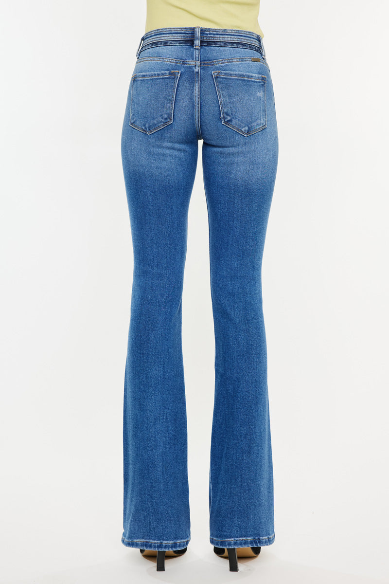Kiera Mid Rise Bootcut Jeans for Women - Stretchy Denim Pants, Comfortable & Flattering Fit - Perfect for Casual Wear, Office & Date Nights