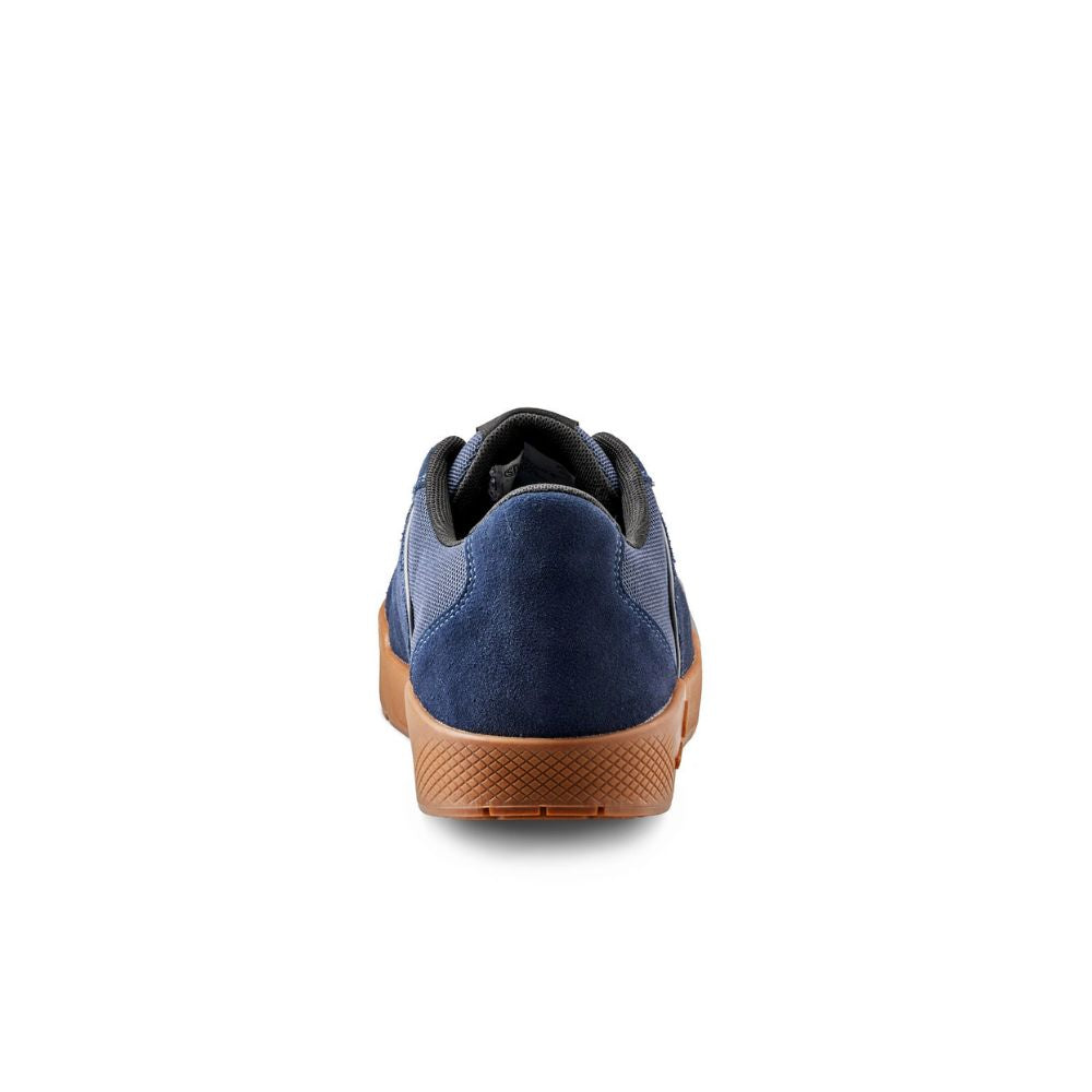 **TR0A838YNVU Men's Aluminum Toe Skate Shoes - Lightweight Safety Sneakers for Work & Sports - Navy Blue - Non-Slip, Breathable for Construction, Warehouse & Skateboarding**