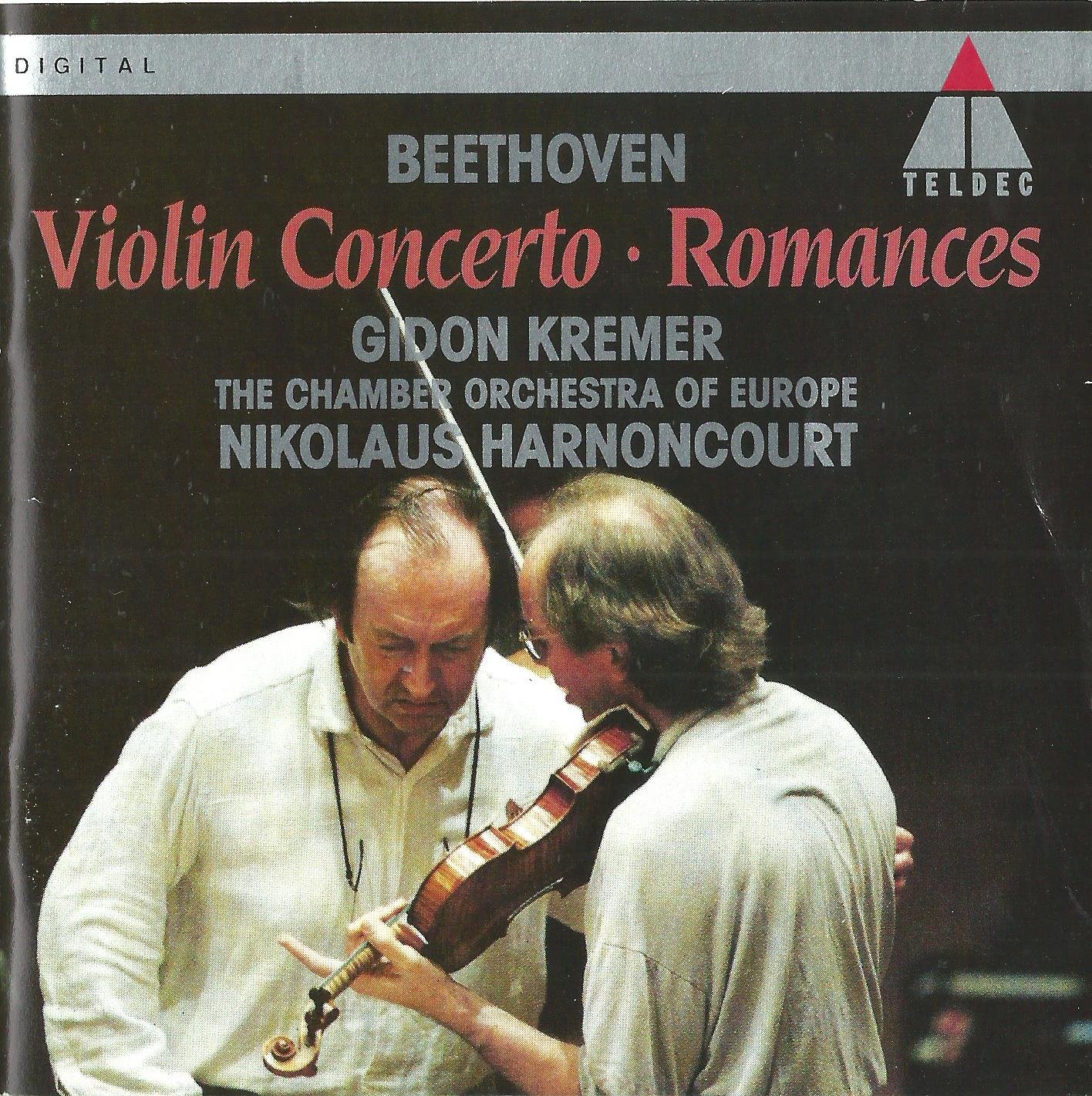 Ludwig van Beethoven: Violin Concerto in D Major Op.61, G Major Romance Op.40 & F Major Romance Op.50 - Gidon Kremer, Chamber Orchestra of Europe, Nikolaus Harnoncourt (1993 Audio CD) | Classical Music for Relaxation, Study & Romantic Evenings