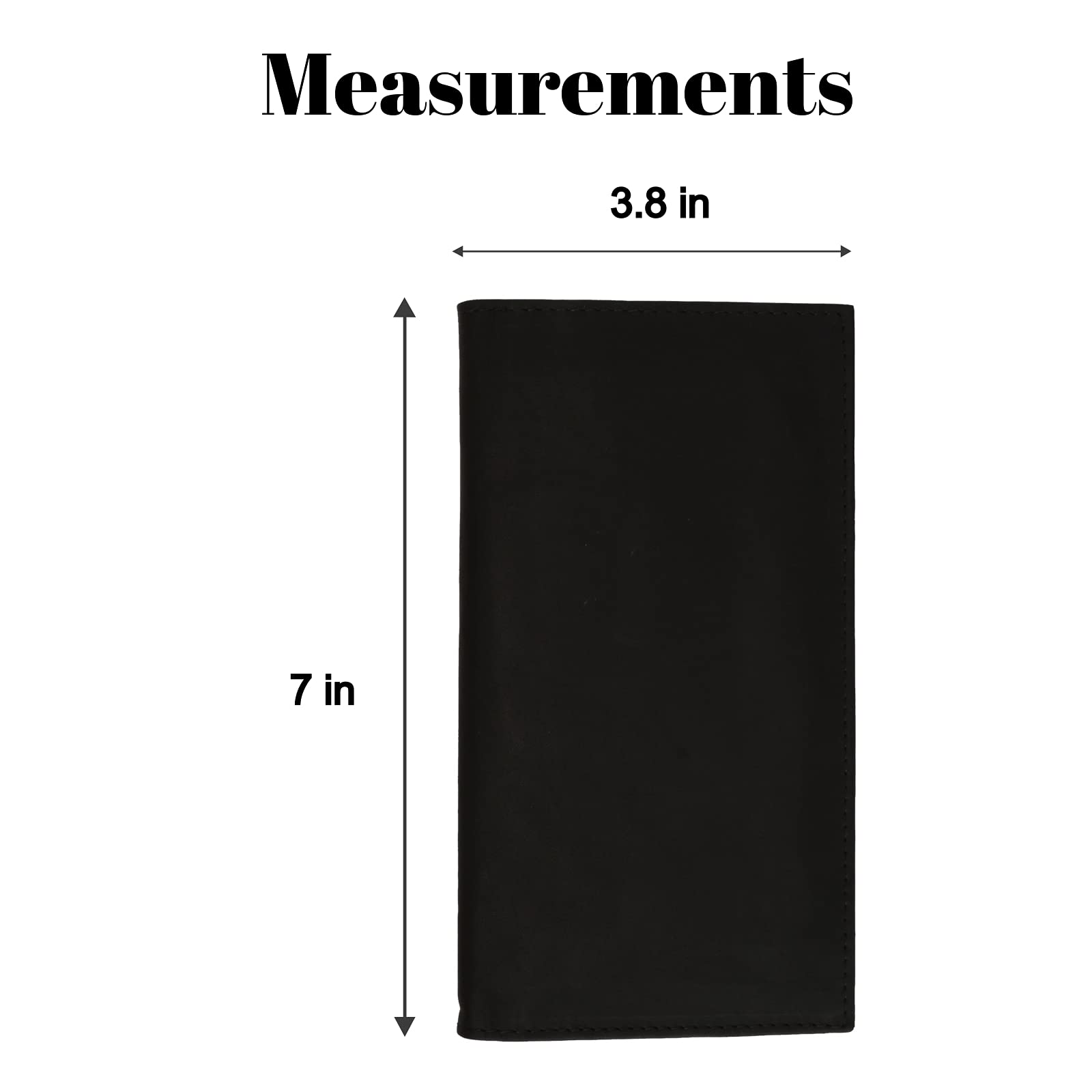 Marshal RFID Blocking Leather Checkbook Organizer - Slim ID & Credit Card Holder Wallet for Men & Women (Black) | Secure Travel & Everyday Use