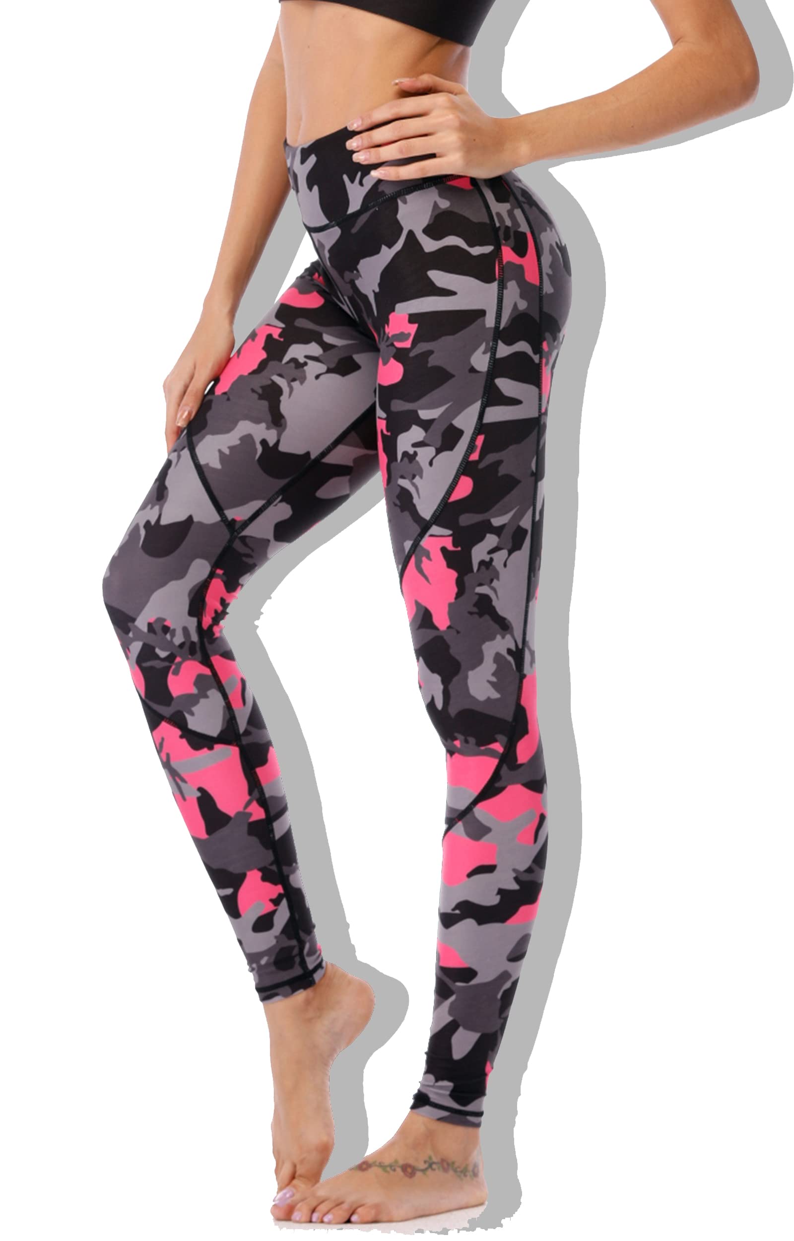 Sustainable High Waisted Yoga Capris with Pockets - Women's Workout Leggings for Fitness, Running & Yoga | Comfortable & Stylish Activewear for Gym, Lounge & Outdoor Activities