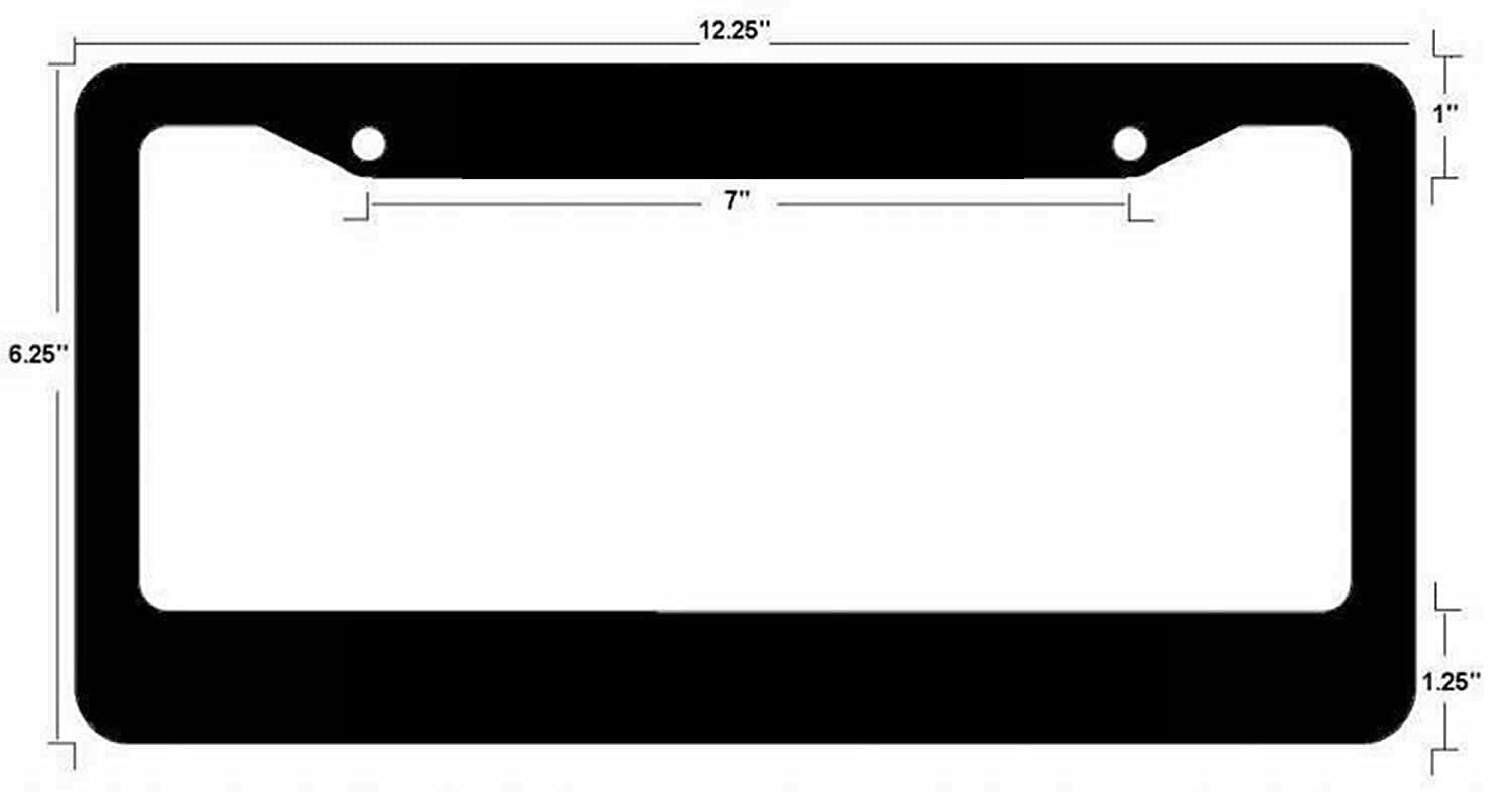 Black Tuna No Crust JDM KDM Racing License Plate Frame - Durable Car Plate Cover for Sports Cars & Tuner Vehicles (Perfect for Car Shows & Street Racing)