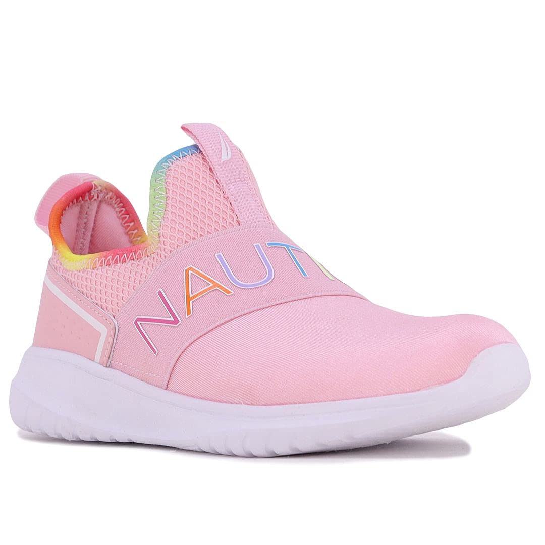 Nautica Kids Girls Youth Athletic Fashion Sneakers - Slip-On Style for Little Kids and Big Kids | Comfortable Casual Shoes for School, Play & Everyday Wear