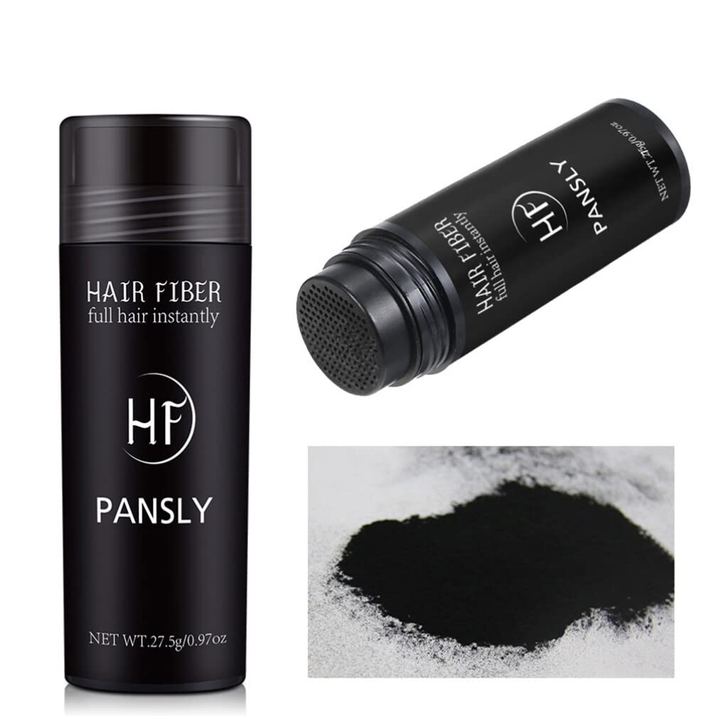 1PC Black Hair Loss Concealer & Thickening Fibers for Thinning Hair - Natural-Looking Hair Building Fibers, Nail & Cord Concealer - Perfect for Daily Use, Special Occasions & Confidence Boost