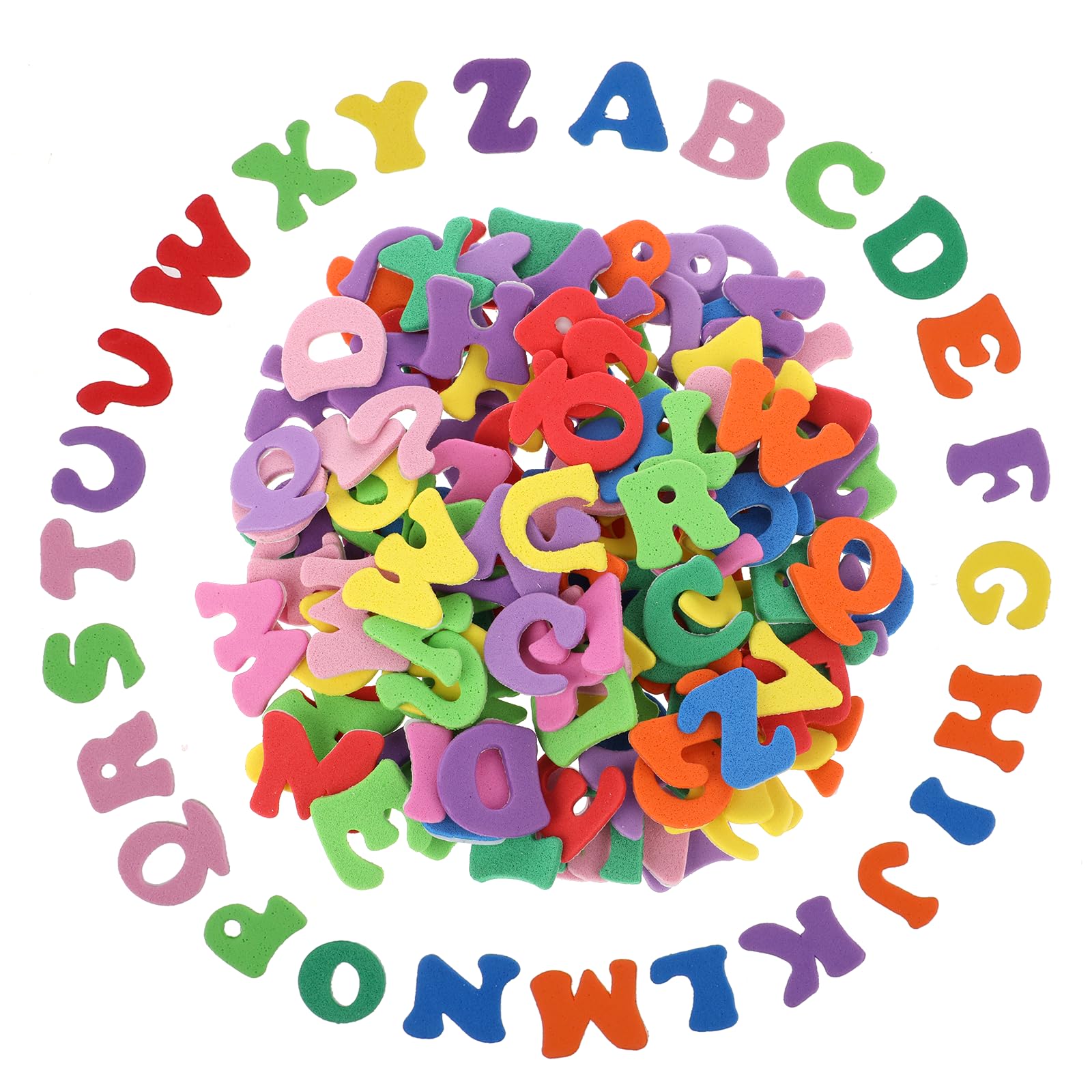 Molain 260Pcs Colorful Foam Alphabet Stickers A-Z - Self Adhesive Letter Stickers for DIY Crafts, Scrapbooking, Kids School Projects & Party Decorations - Perfect for Classroom Learning, Gift Wrapping & Home Decoration