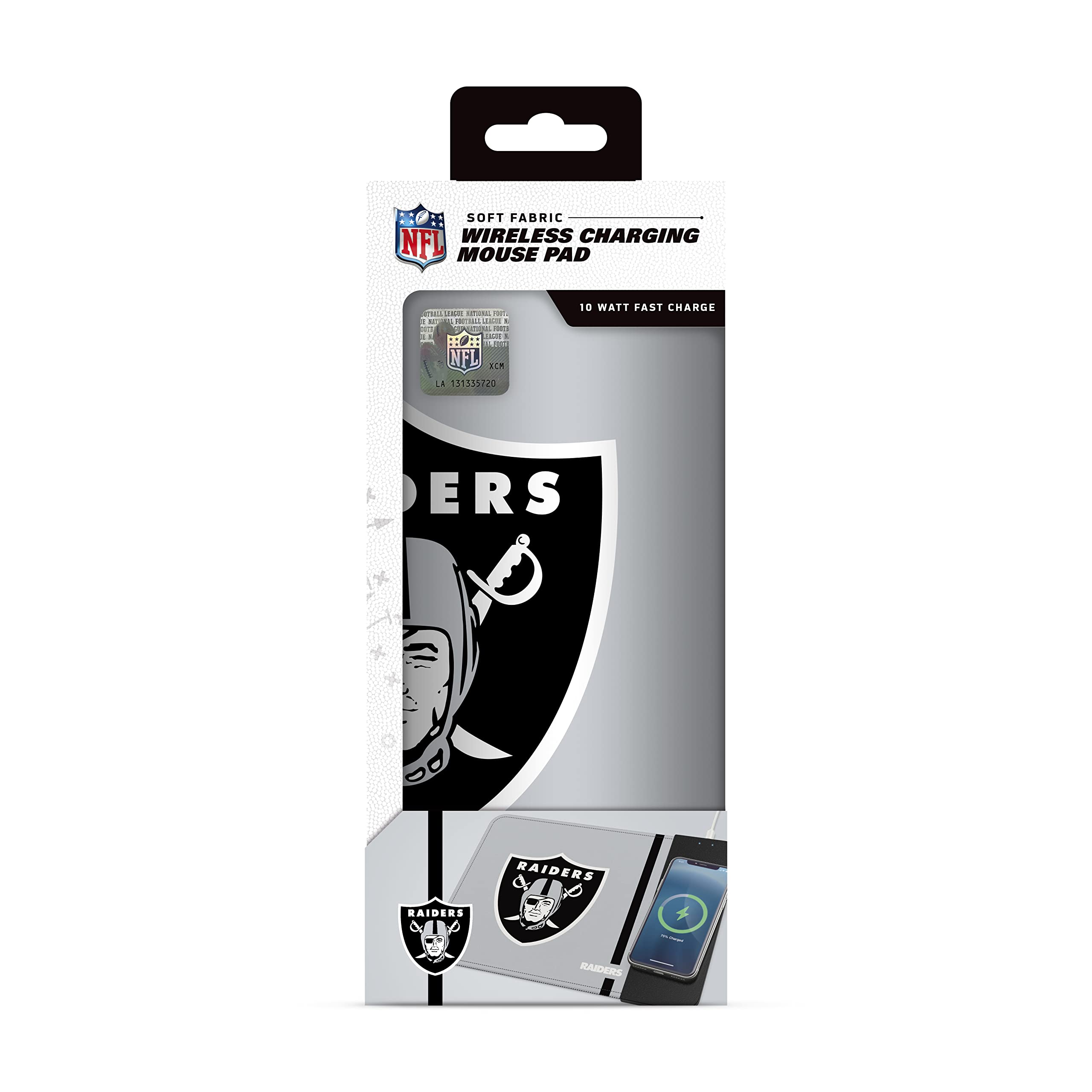 SOAR NFL Wireless Charging Mouse Pad - Fast Qi Charging Mousepad with Team Logo for Football Fans - Perfect for Gaming, Office & Home Desk Setup