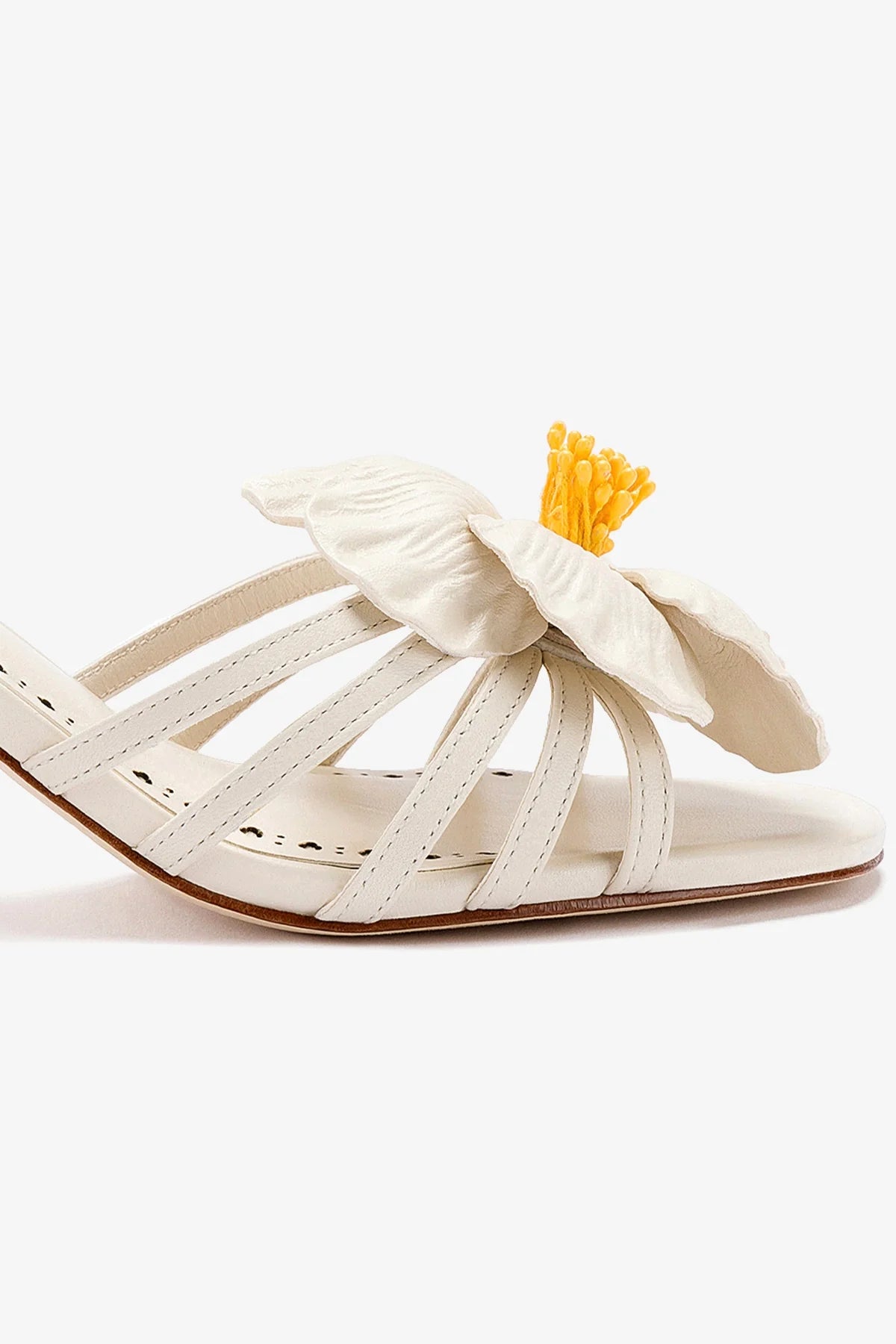Magnolia Mule Women's Ivory Leather Slip-On Shoes - Comfortable Casual Loafers for Work, Travel & Everyday Wear