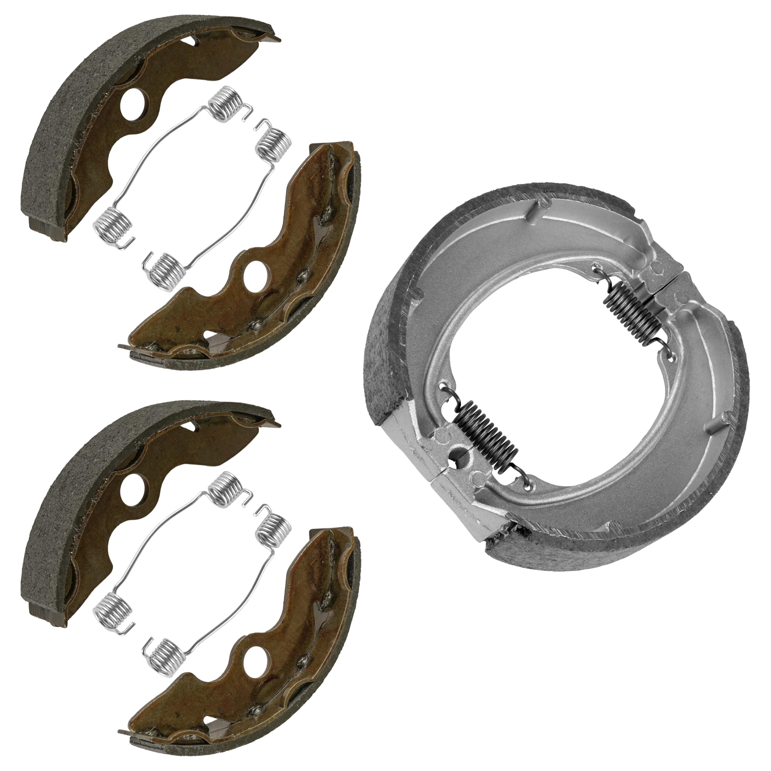 Caltric Front & Rear Brake Shoes for Honda TRX250TE TRX-250TE Fourtrax 250 TE Recon ES 2002-2013 - Replacement Brake Pads for Off-Road ATV & Dirt Bike Adventures
