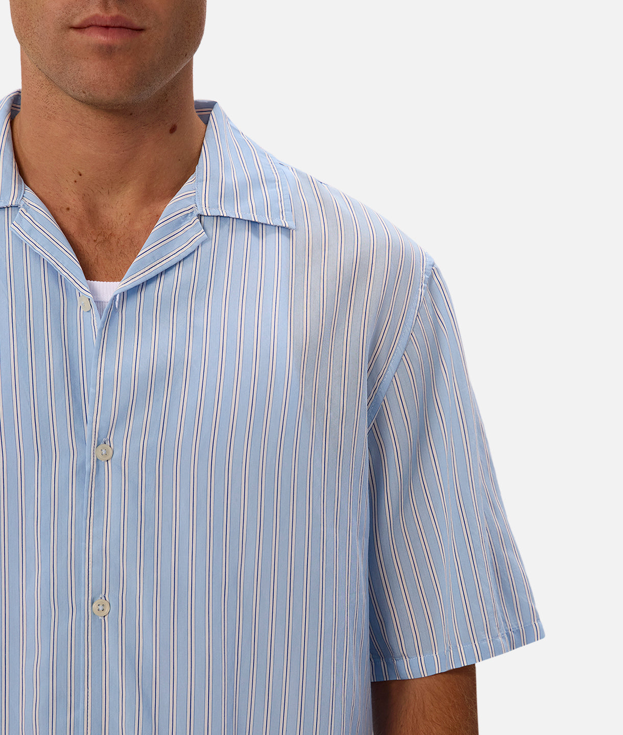 Premium Redding Short Sleeve Shirt for Men - Classic Blue Casual Shirt | Perfect for Office, Travel & Summer Outfits