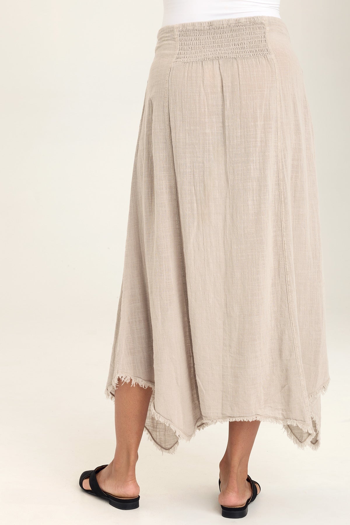 Zuri Gauze Handkerchief Casual Midi Skirt - Breathable Summer Skirt for Women | Boho Beach Skirt, Vacation Outfit, Casual Day Dress