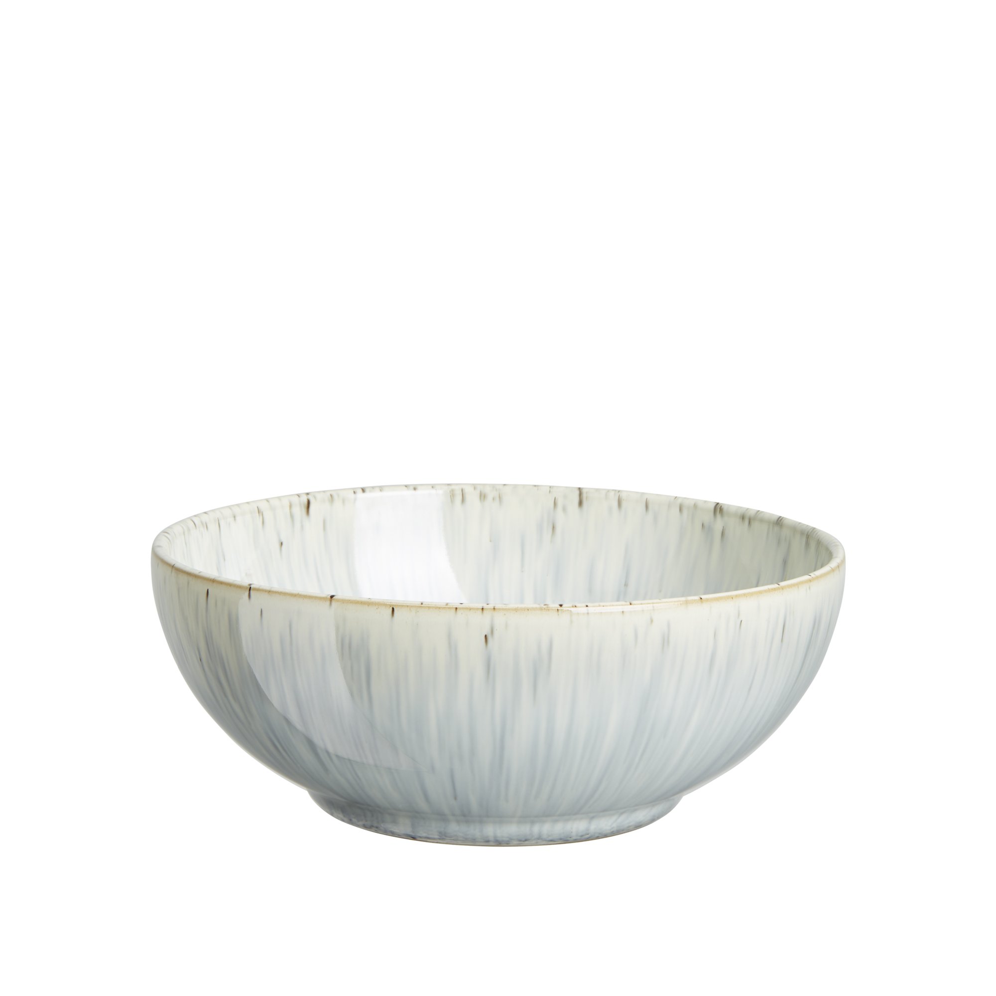 Denby Halo Speckle 2-Piece Cereal Bowl Set - 820ml Microwave & Dishwasher Safe Stoneware Bowls - Grey Speckled Glazed Ceramic Tableware - Chip Resistant Soup & Breakfast Bowls for Home & Restaurant Use