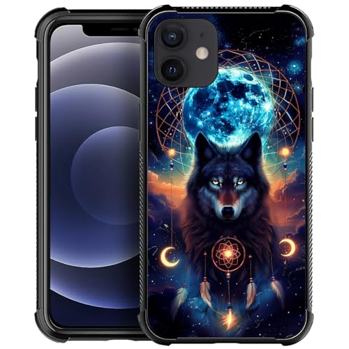 Blue Moon Wolf Dreamcatcher Starry Night