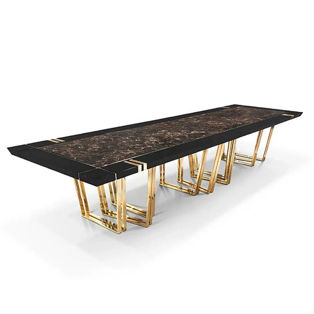Luxury Bronze Marble Dining Table - Modern Round Kitchen Table for Dining Room, Restaurant & Home Decor - Elegant Centerpiece for Family Gatherings & Dinner Parties