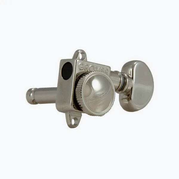 Grover Roto Grip 505F Series 6L Nickel Guitar Tuners (Set of 6) - Premium Replacement Tuners for Electric & Acoustic Guitars - Perfect for Musicians, Luthiers & Guitar Upgrades