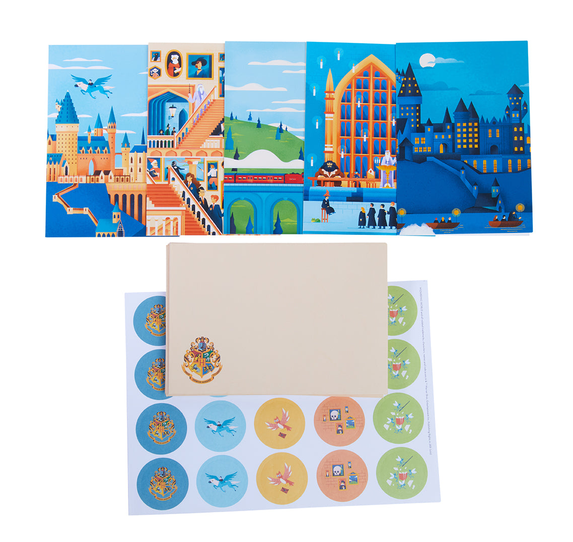 Harry Potter Hogwarts Card Portfolio Set - 20 Collectible Trading Cards for Fans | Perfect for Gifts, Display & Game Nights