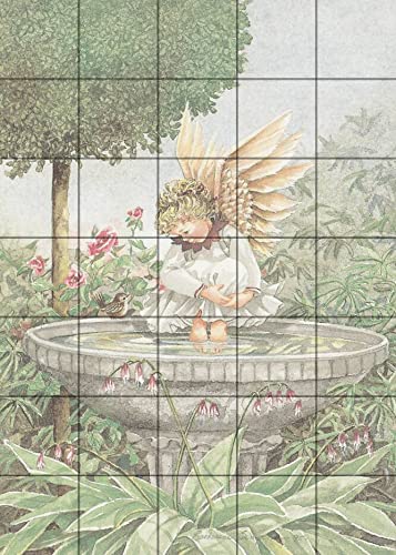 Feathered Friends Tile Mural Kitchen Backsplash - Hand-Painted Ceramic Tiles by Catherine Simpson - Perfect for Farmhouse & Cottage Style Kitchen Decor