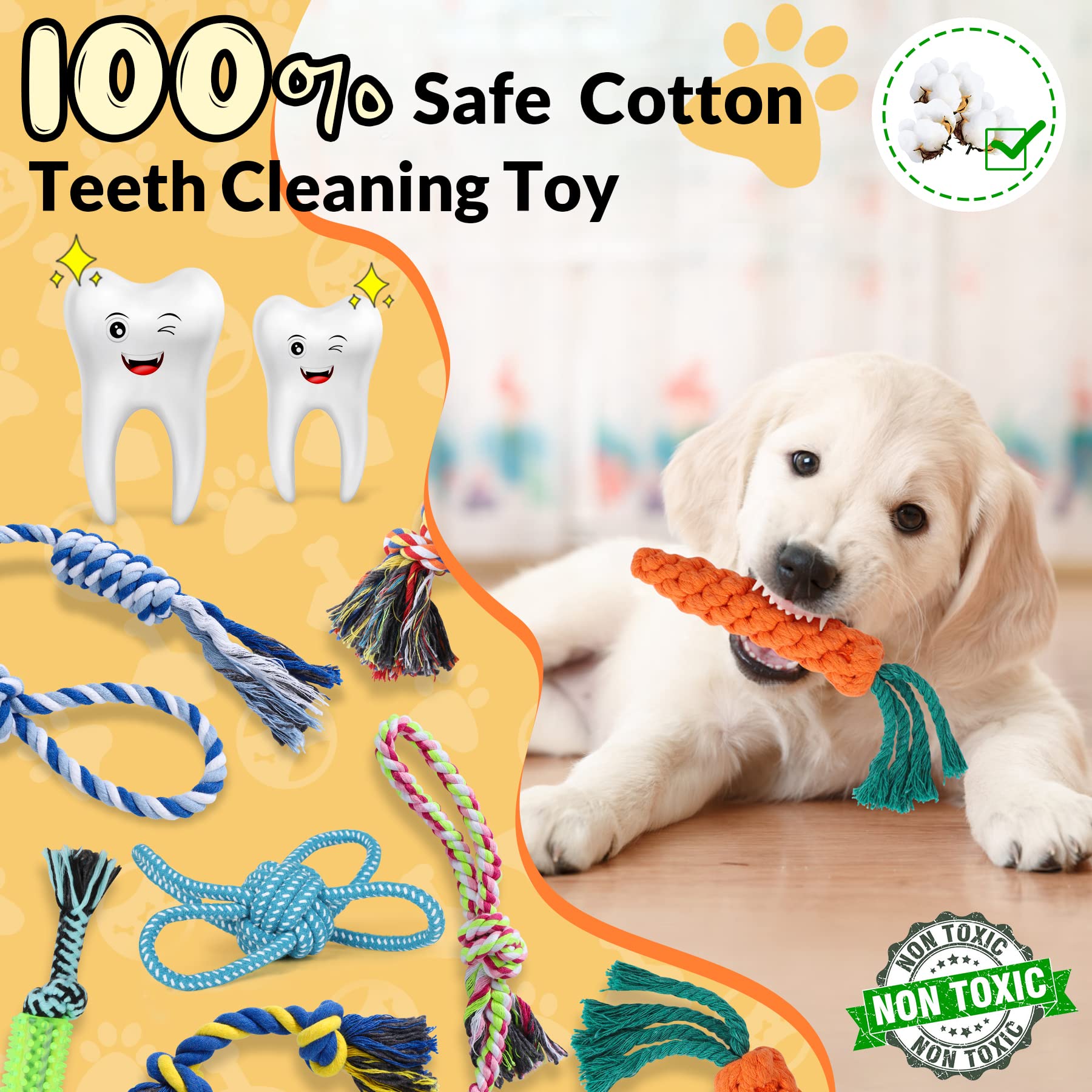 Durable Dog Chew Toys for Aggressive Chewers - 15 Pack for Small Dogs & Puppies - Perfect for Teething & Playtime