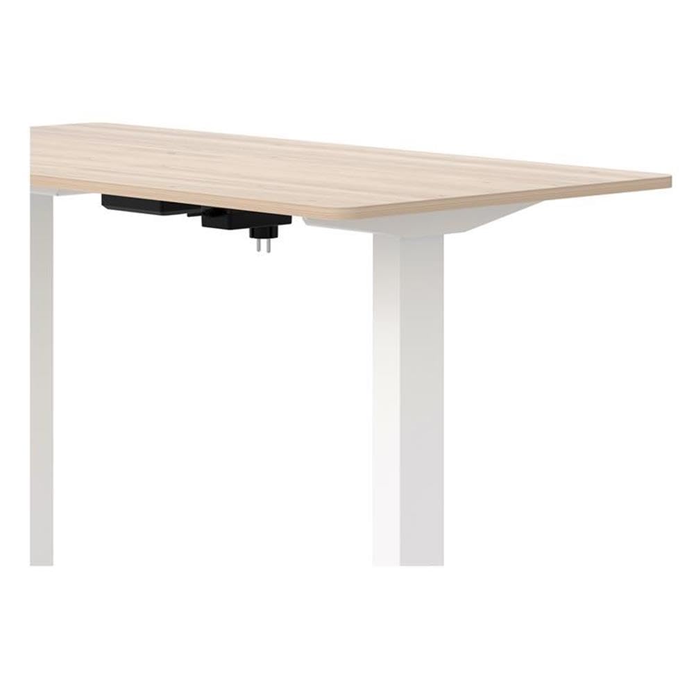 Tilah Adjustable Height Metal Office Desk - Natural Finish | Ergonomic Home & Workspace Furniture for Standing & Sitting Comfort