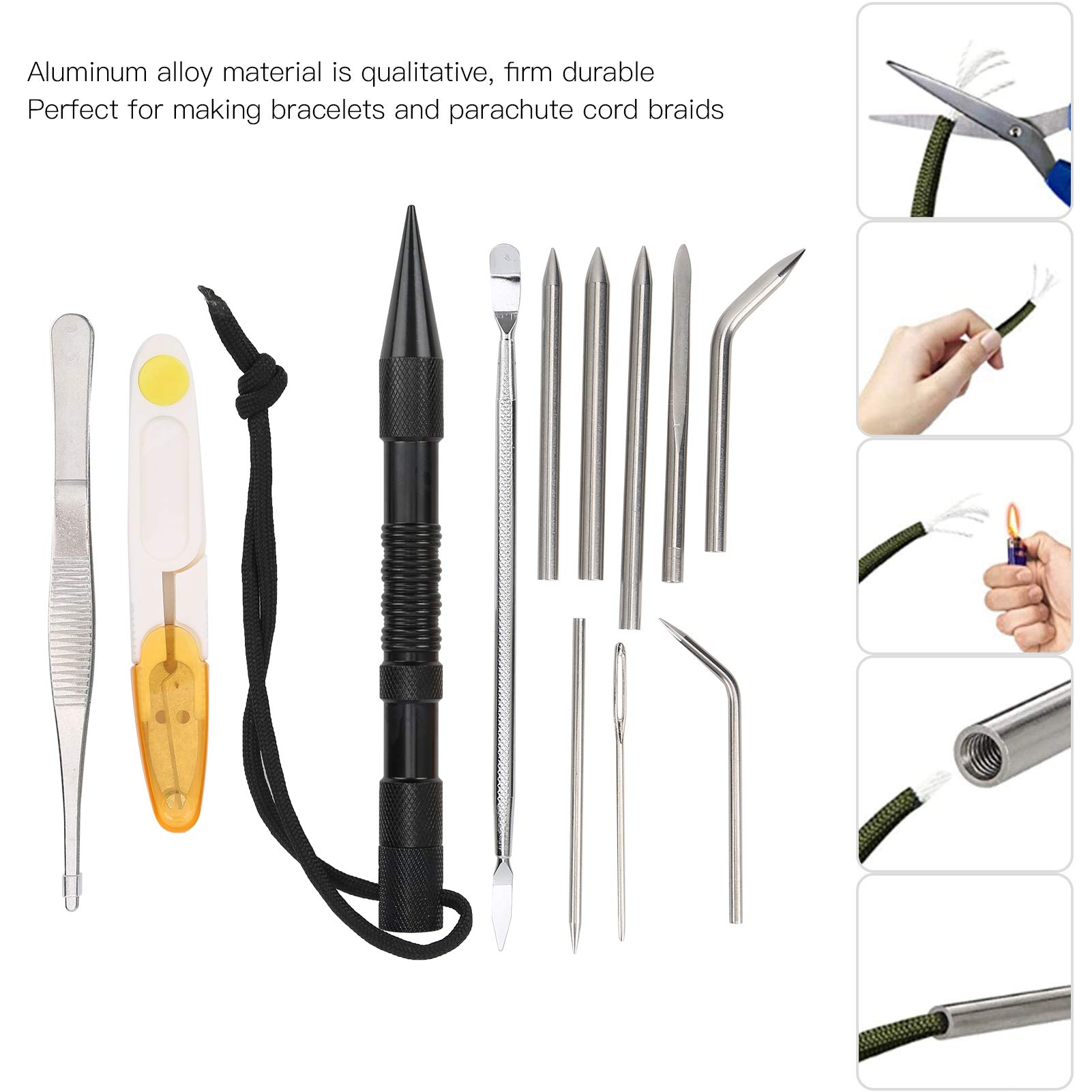 Premium Aluminum Sewing Needles Kit - DIY Knitting & Parachute Cord Needles for Bracelet Making | Perfect for Crafting, Jewelry Design & Outdoor Gear Repair