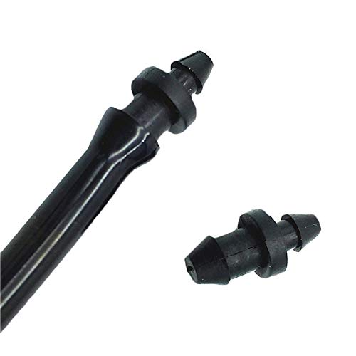 3mm & 4mm Hose End Plug Connector Adapter - 50 Pcs Black Plastic Garden Irrigation Pipe Fittings for Water Seal Closure - Perfect for Drip Irrigation Systems, Sprinkler Connections & DIY Watering Projects