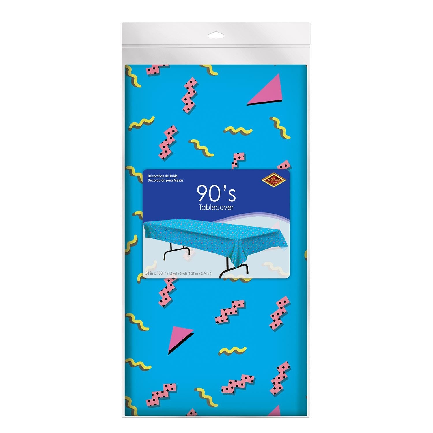 90s Themed Party Table Covers - 12 Pack Retro Disposable Tablecloths for Birthday, Graduation & 80s 90s Nostalgia Party Decorations - Perfect for Themed Events, Reunions & Throwback Celebrations