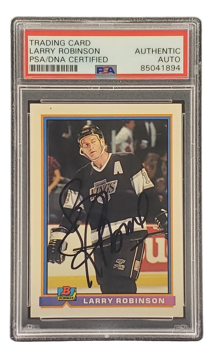 Larry Robinson Autographed 1991 Bowman #177 Los Angeles Kings NHL Hockey Card - PSA/DNA Certified - Perfect for Collectors, Fans, and Sports Memorabilia Enthusiasts