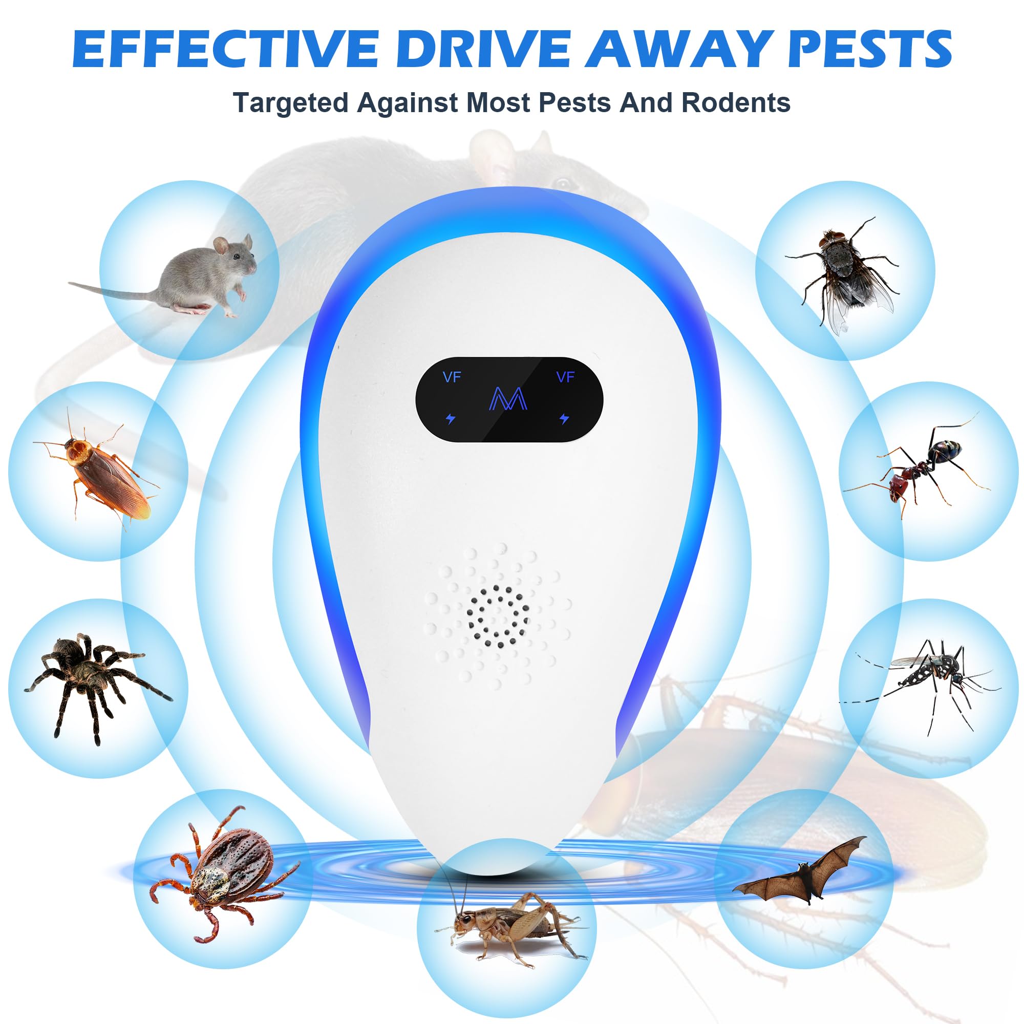 6 Pack Upgraded Rat Repellent for House - Indoor Mouse Deterrent for Garage, Office, Hotel | Natural Pest Control Solution for Home & Commercial Use