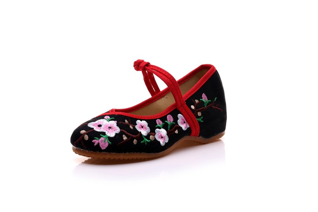 Vintage Chinese Style Embroidered Women's Flats - Comfortable Rubber Sole Casual Shoes for Daily Wear, Traditional Outfits & Special Occasions