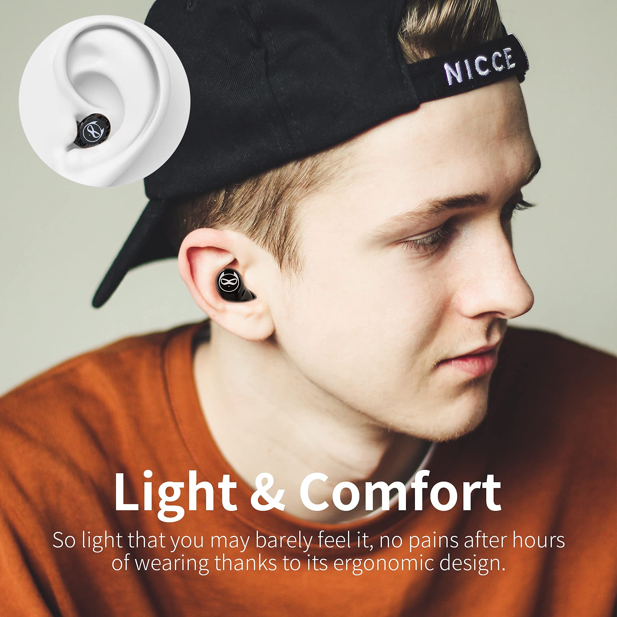 Wireless Bluetooth Earbuds for Kids - Bluetooth 5.1 Waterproof In-Ear Headphones with Mic, Charging Case & Deep Bass - 36H Playtime Touch Control Headset for School, Sports & Travel