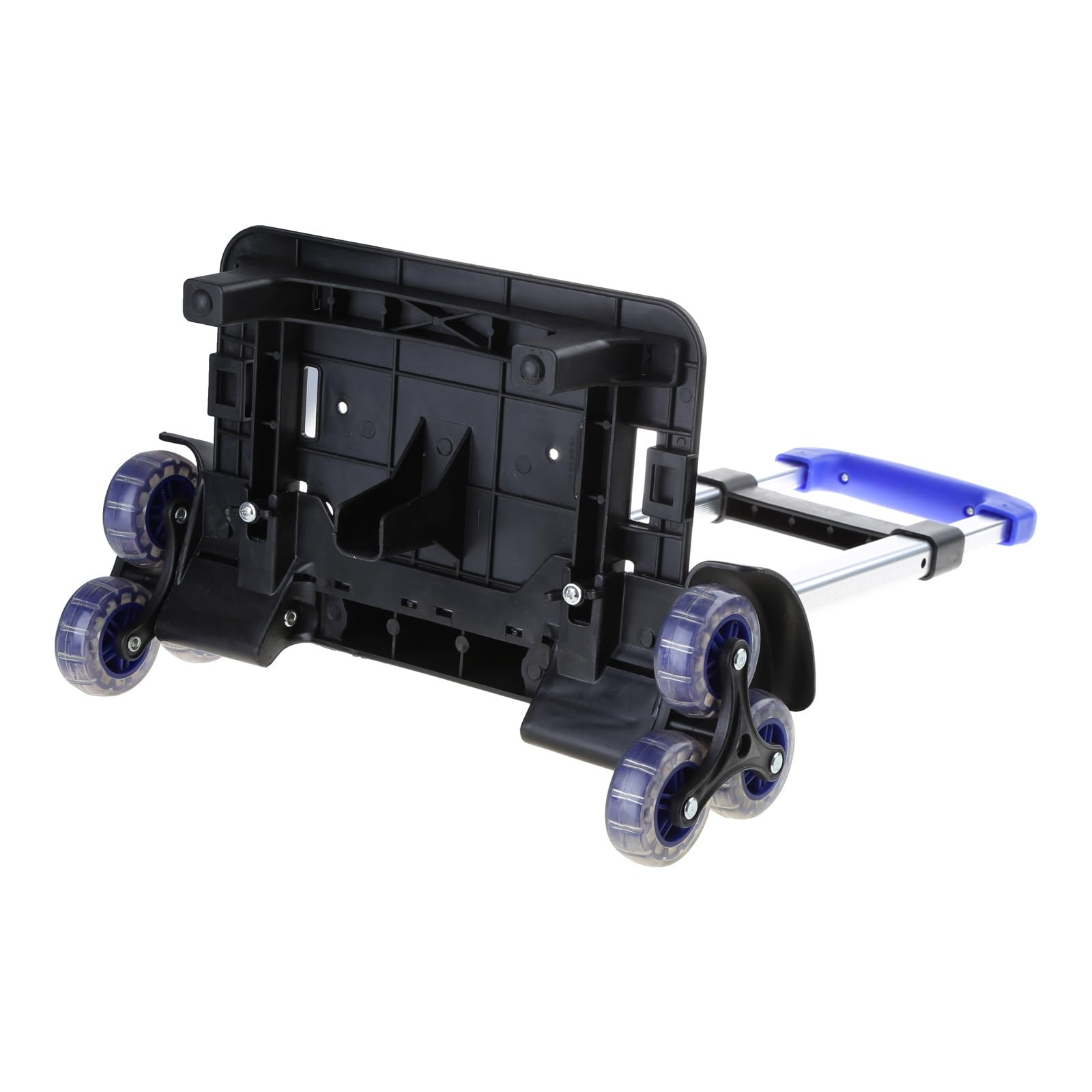 6-Wheel Foldable Aluminum Alloy Hand Cart - Portable Luggage Trolley for Students, Travel & School Backpacks - Perfect for Airports, Campuses and Daily Commutes