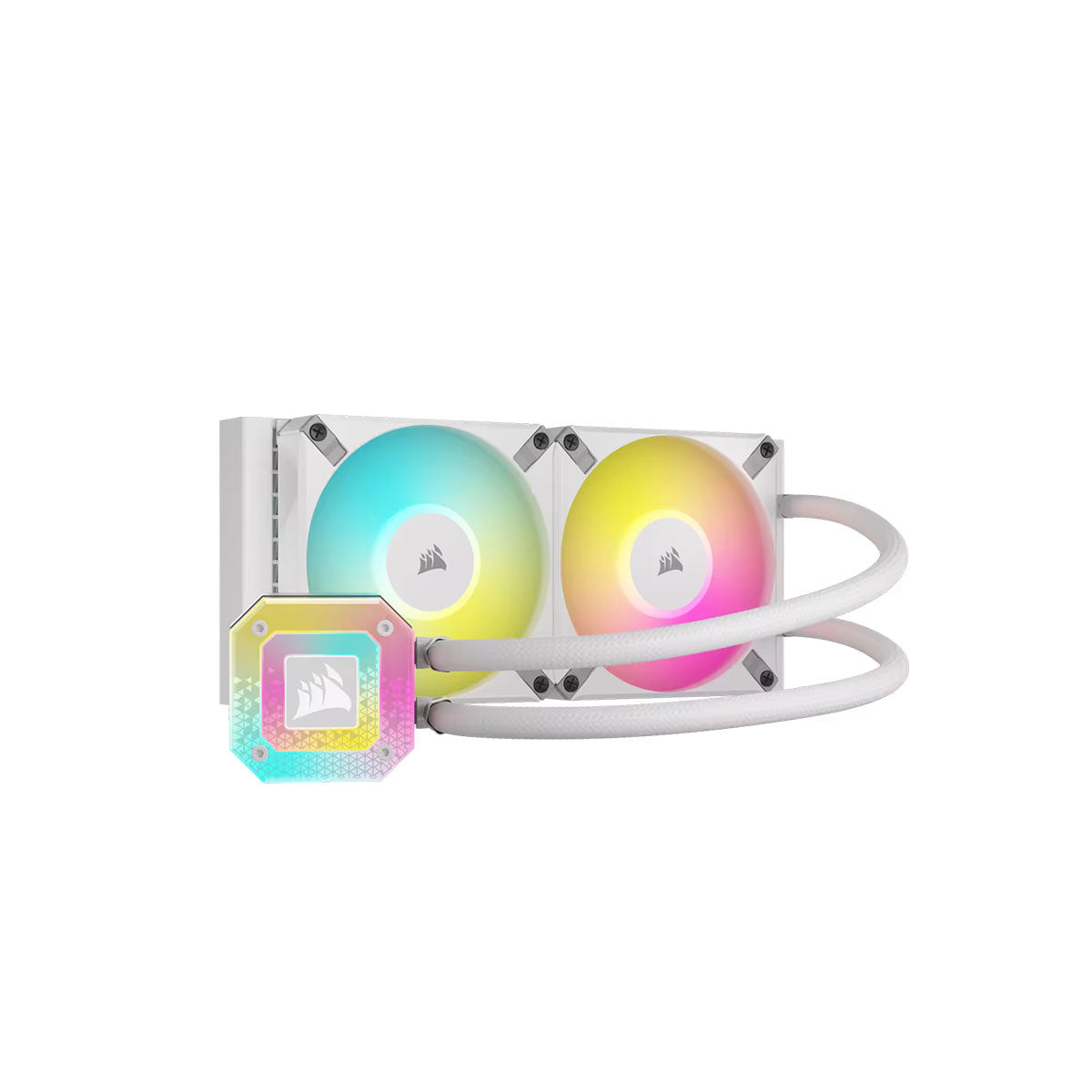 Corsair iCUE H100i ELITE CAPELLIX XT White 240mm AIO Liquid CPU Cooler - High Performance RGB Cooling for Gaming PCs and Workstations