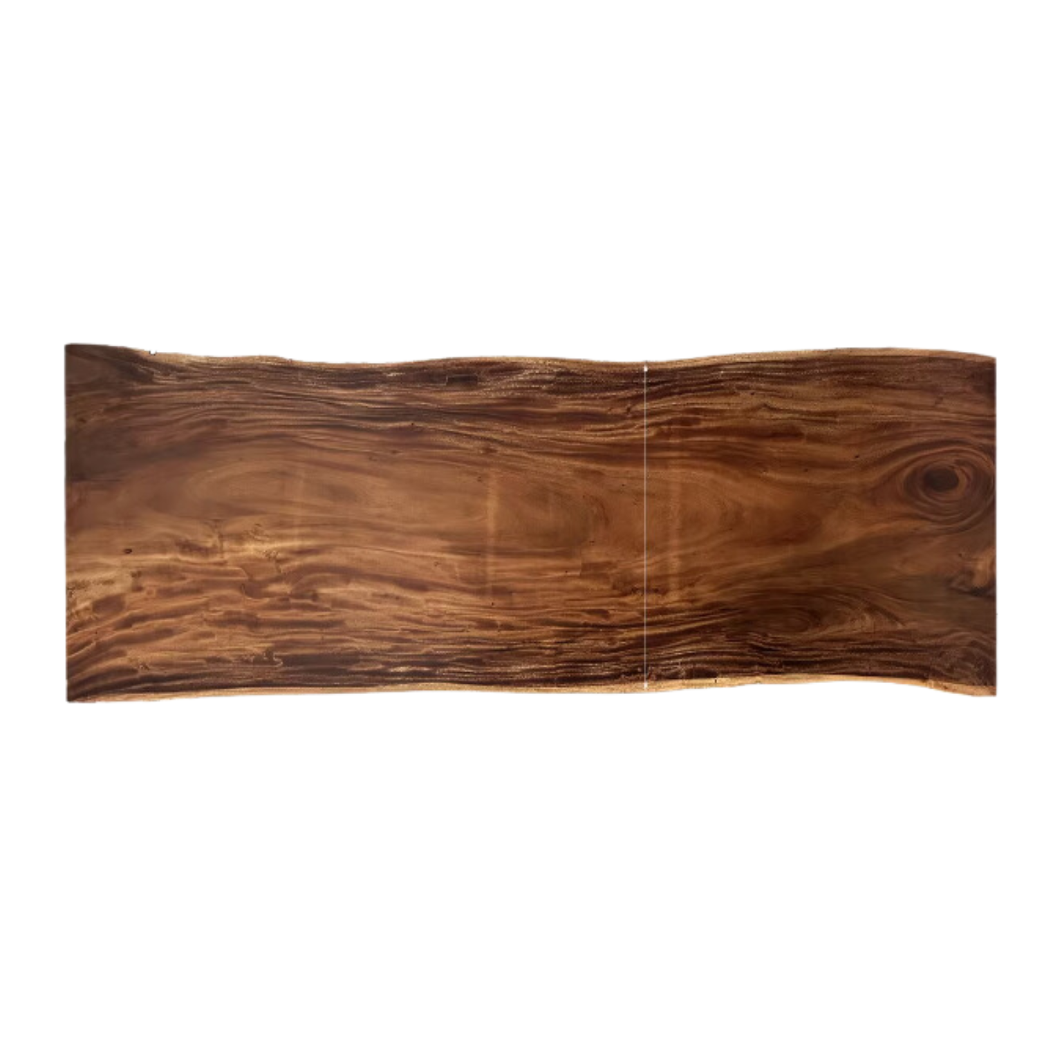 Premium Black Walnut Solid Wood Dining Table with Natural Edge - Large Top for Kitchen, Dining Room & Home Decor