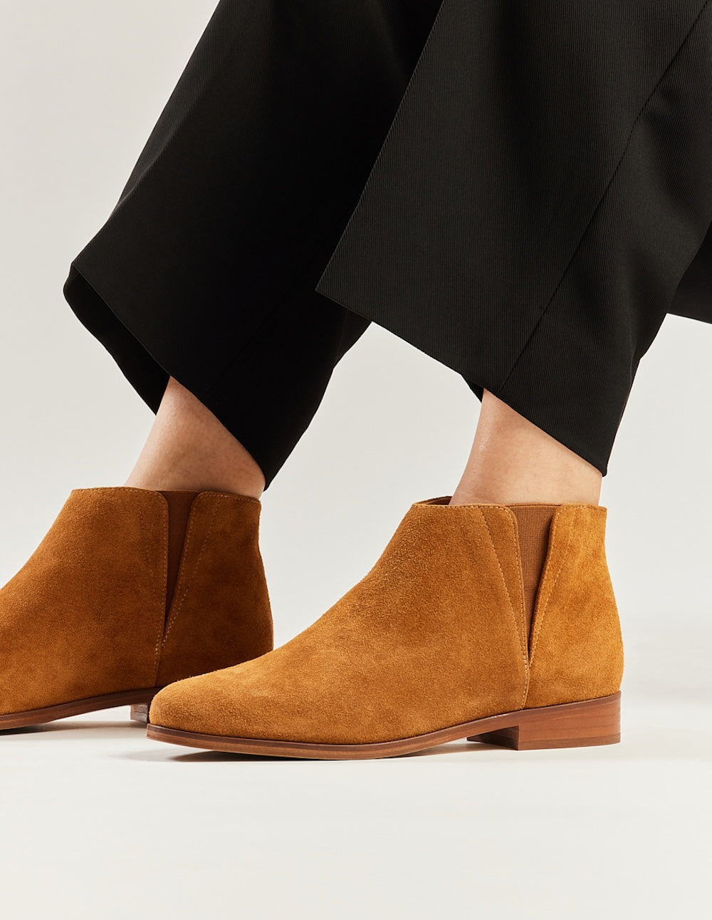 Jeanne B Suede Amber Ankle Boots - Stylish & Comfortable Women's Booties for Fall & Winter Fashion | Perfect for Office, Casual Outings & Date Nights