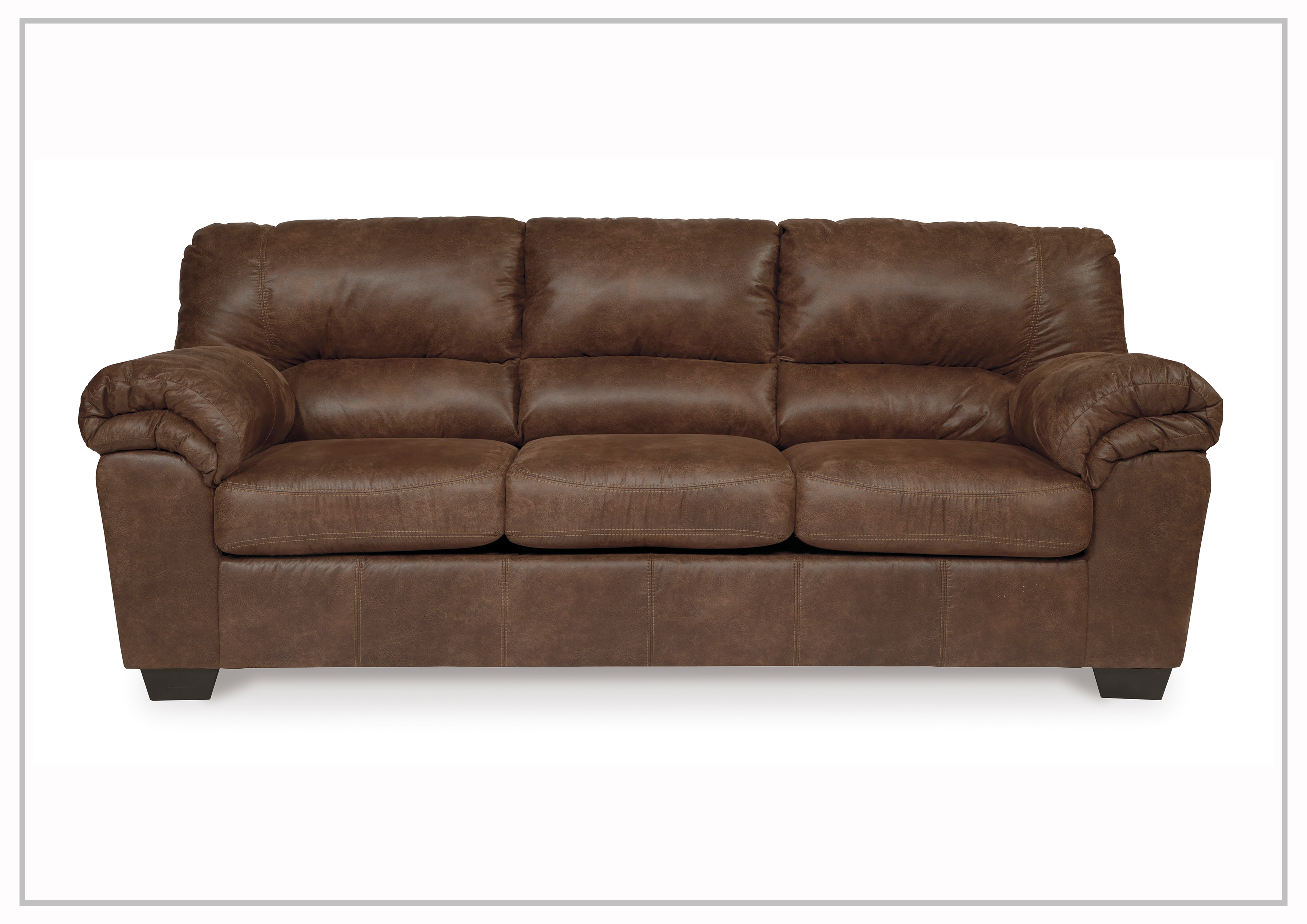 Gio Italia Bradford 3-Seater Full XL Size Faux Leather Sleeper Sofa Bed - Convertible Couch for Living Room, Guest Room & Small Spaces