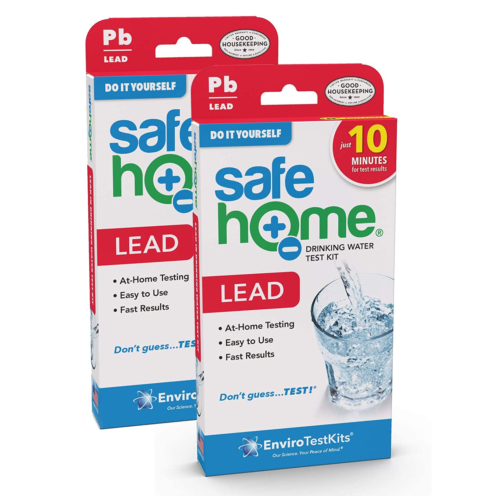 Safe Home® DIY Lead in Drinking Water Test Kit – Fast & Accurate 10-Minute Home Testing for Lead in City or Well Water – 2-Pack – Perfect for Parents, Homeowners & Environmental Safety