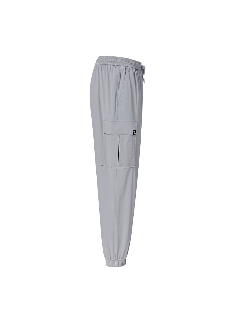 **Elastic Waist Loose Fit Cargo Jogger Pants for Men - Comfortable Casual Workout & Outdoor Hiking Pants**