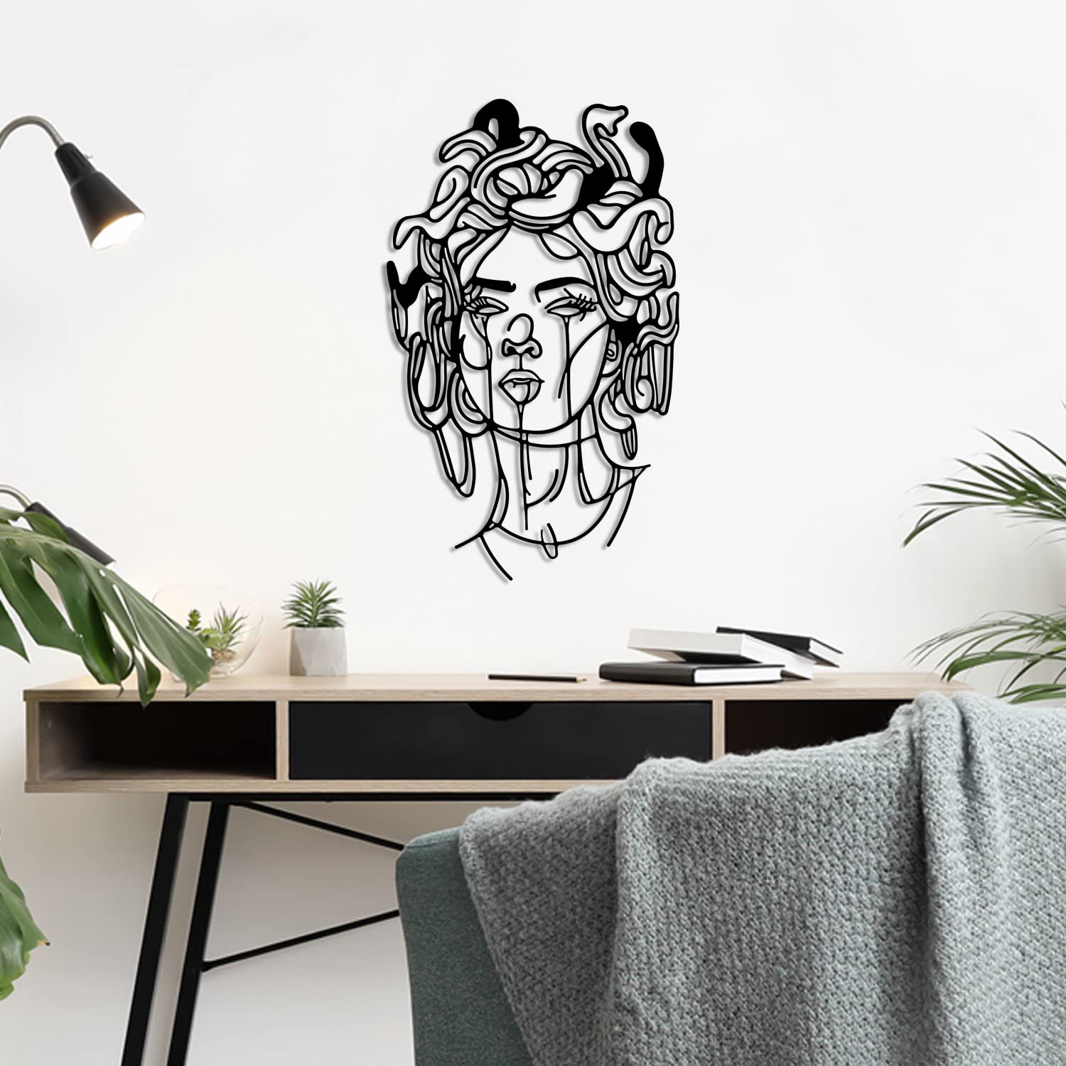 Medusa Metal Wall Art - Mythical Creature Greek Mythology Decor for Living Room, Bedroom & Interior Design | Unique Housewarming Gift & Wall Art Ideas for Home Decor