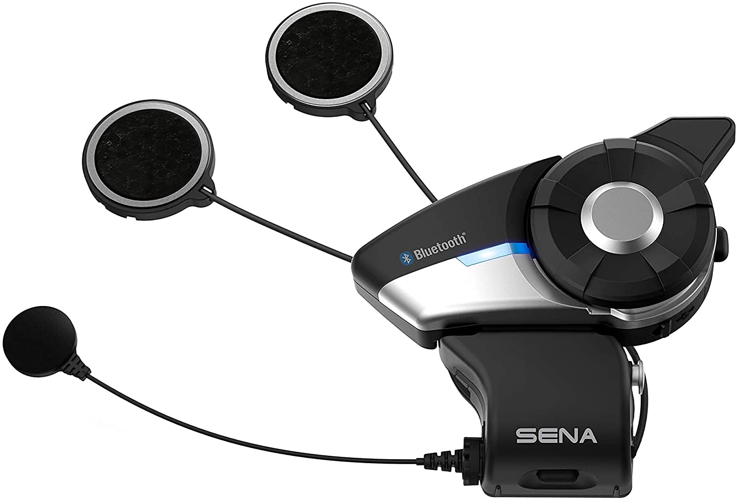 Sena Motorcycle Bluetooth Headset for Adults - Dual Pack with HD Speakers (Black) | Wireless Intercom Communication System for Riders | Perfect for Group Rides, Touring & Highway Use